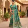 Firozi Banarasi Silk Zari Work All Over Saree | Sarees, Bollywood Sarees, Creative Sarees, Designer Sarees, Embroidered Sarees, Ethnic Saree, Modern Digital sarees, Party Wear Sarees