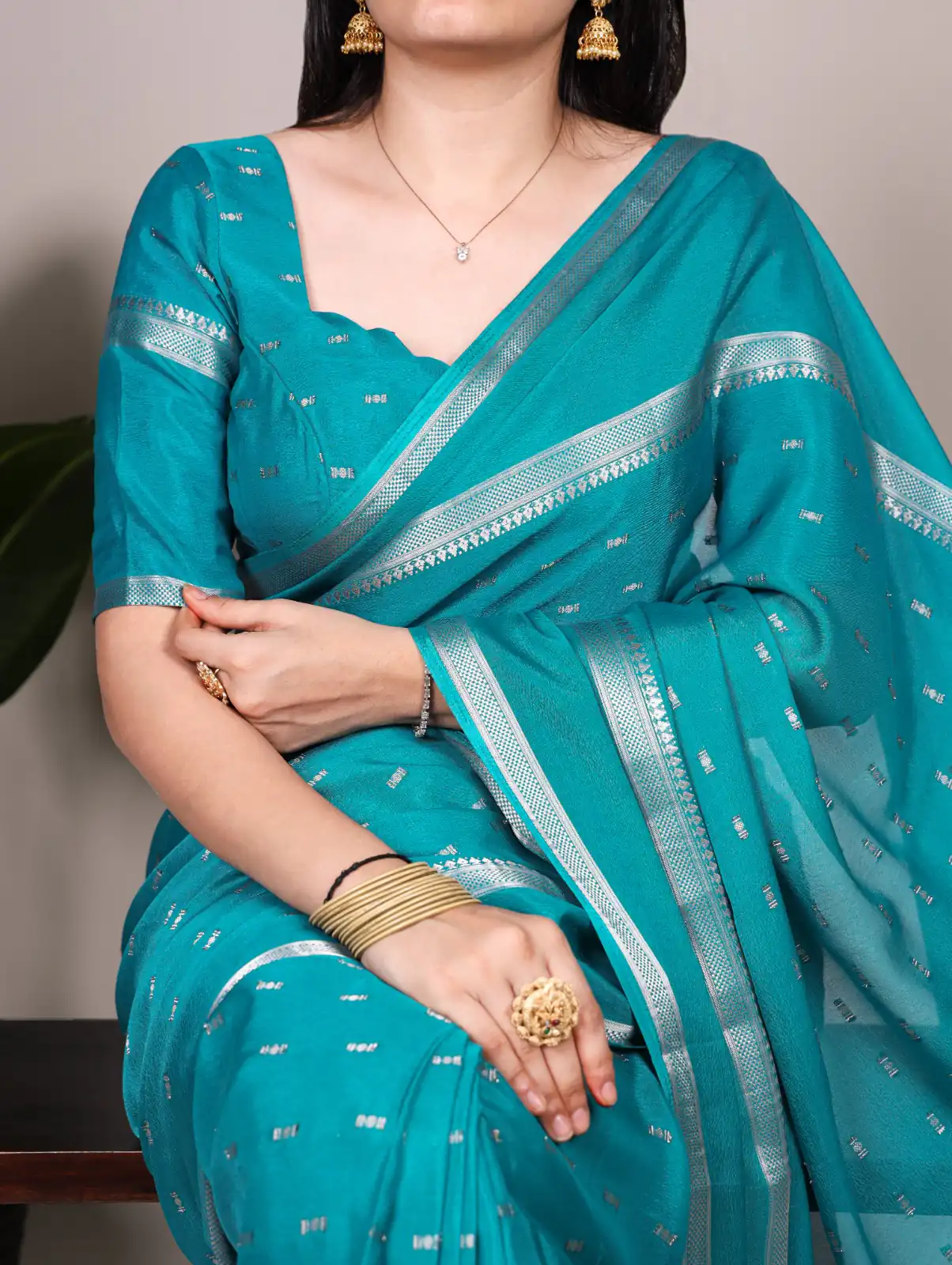 Firozi Crepe Weaving Work Saree | Sarees, Bollywood Sarees, Creative Sarees, Designer Sarees, Embroidered Sarees, Ethnic Saree, Modern Digital sarees, Party Wear Sarees