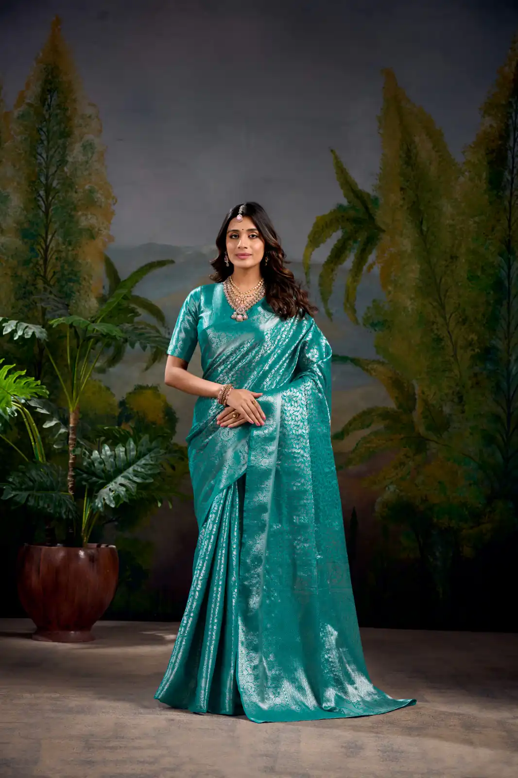 Firozi Kanjivaram Weaving Saree | Sarees, Bollywood Sarees, Creative Sarees, Designer Sarees, Embroidered Sarees, Ethnic Saree, Modern Digital sarees, Party Wear Sarees