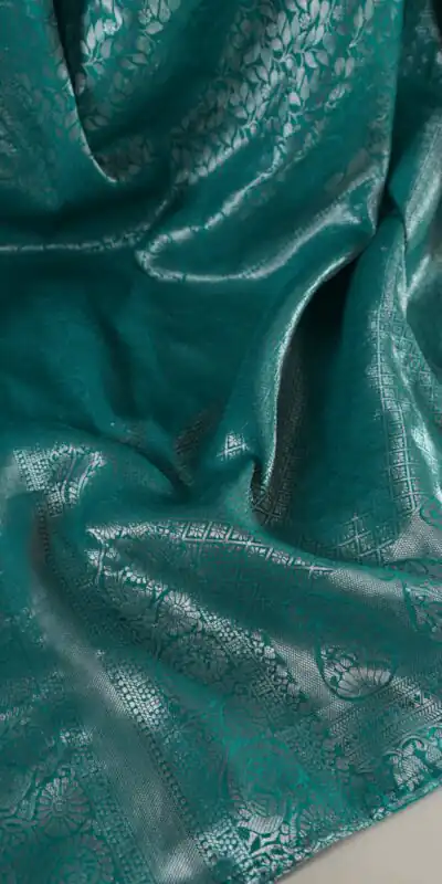 Firozi Kanjivaram Weaving Saree | Sarees, Bollywood Sarees, Creative Sarees, Designer Sarees, Embroidered Sarees, Ethnic Saree, Modern Digital sarees, Party Wear Sarees