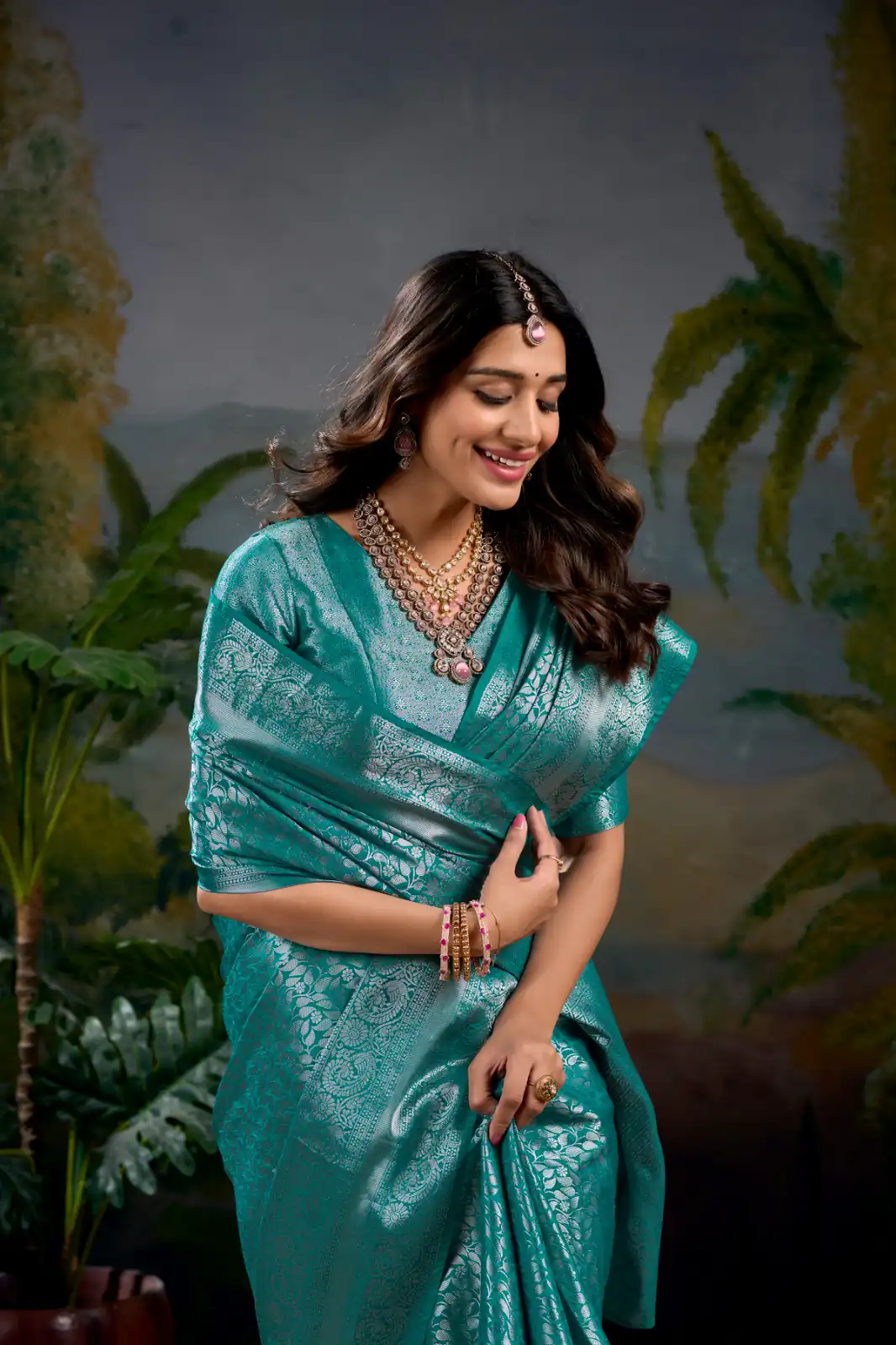 Firozi Kanjivaram Weaving Saree | Sarees, Bollywood Sarees, Creative Sarees, Designer Sarees, Embroidered Sarees, Ethnic Saree, Modern Digital sarees, Party Wear Sarees