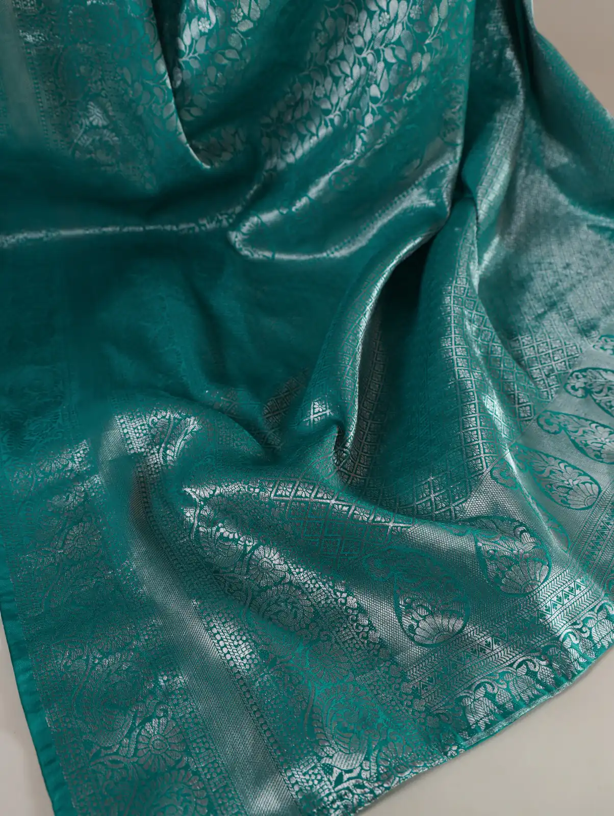 Firozi Kanjivaram Weaving Saree | Sarees, Bollywood Sarees, Creative Sarees, Designer Sarees, Embroidered Sarees, Ethnic Saree, Modern Digital sarees, Party Wear Sarees