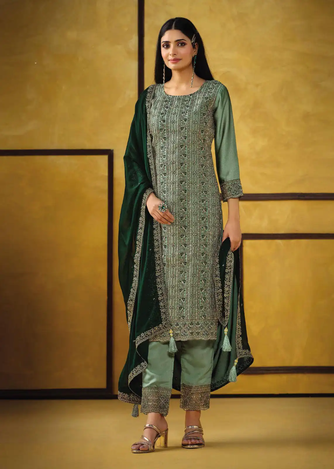 Firozi Rangoli Coding Sequence Work Salwar Suit | Jump Suits, Salwar suit, Casual Suits, Creative suits, Designer Suits, Palazzo Suits, Party Wear Suits, Patiala Suits, Straight Suits