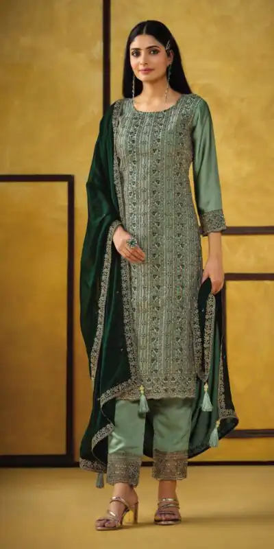 Firozi Rangoli Coding Sequence Work Salwar Suit | Jump Suits, Salwar suit, Casual Suits, Creative suits, Designer Suits, Palazzo Suits, Party Wear Suits, Patiala Suits, Straight Suits