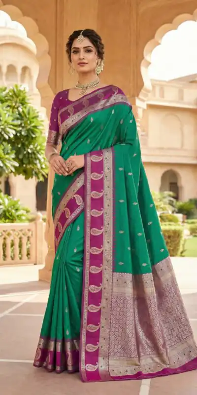 Firozi Soft Banarasi Zari Lace Work Saree | Sarees, Bollywood Sarees, Creative Sarees, Designer Sarees, Embroidered Sarees, Ethnic Saree, Modern Digital sarees, Party Wear Sarees