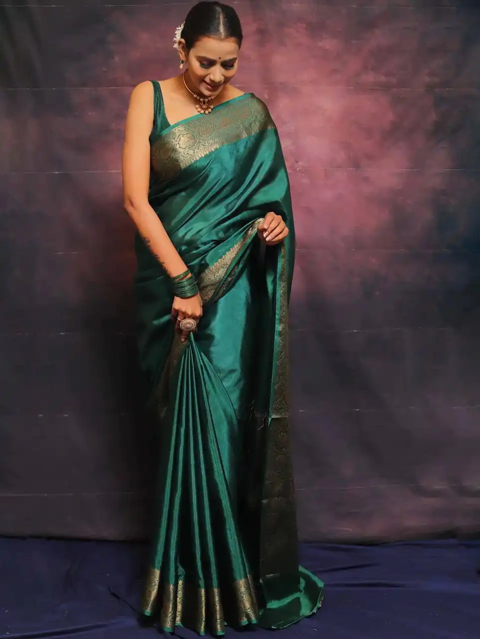 Firozi Soft Lichi Silk Lace Border Saree | Sarees, Bollywood Sarees, Creative Sarees, Designer Sarees, Embroidered Sarees, Ethnic Saree, Modern Digital sarees, Party Wear Sarees