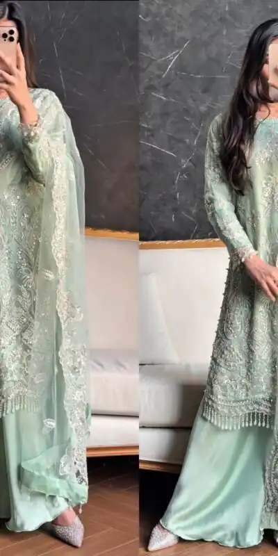 Firozi Soft Net With Lace Work Salwar Suit | Salwar suit, Casual Suits, Creative suits, Designer Suits, Palazzo Suits, Party Wear Suits, Patiala Suits, Straight Suits