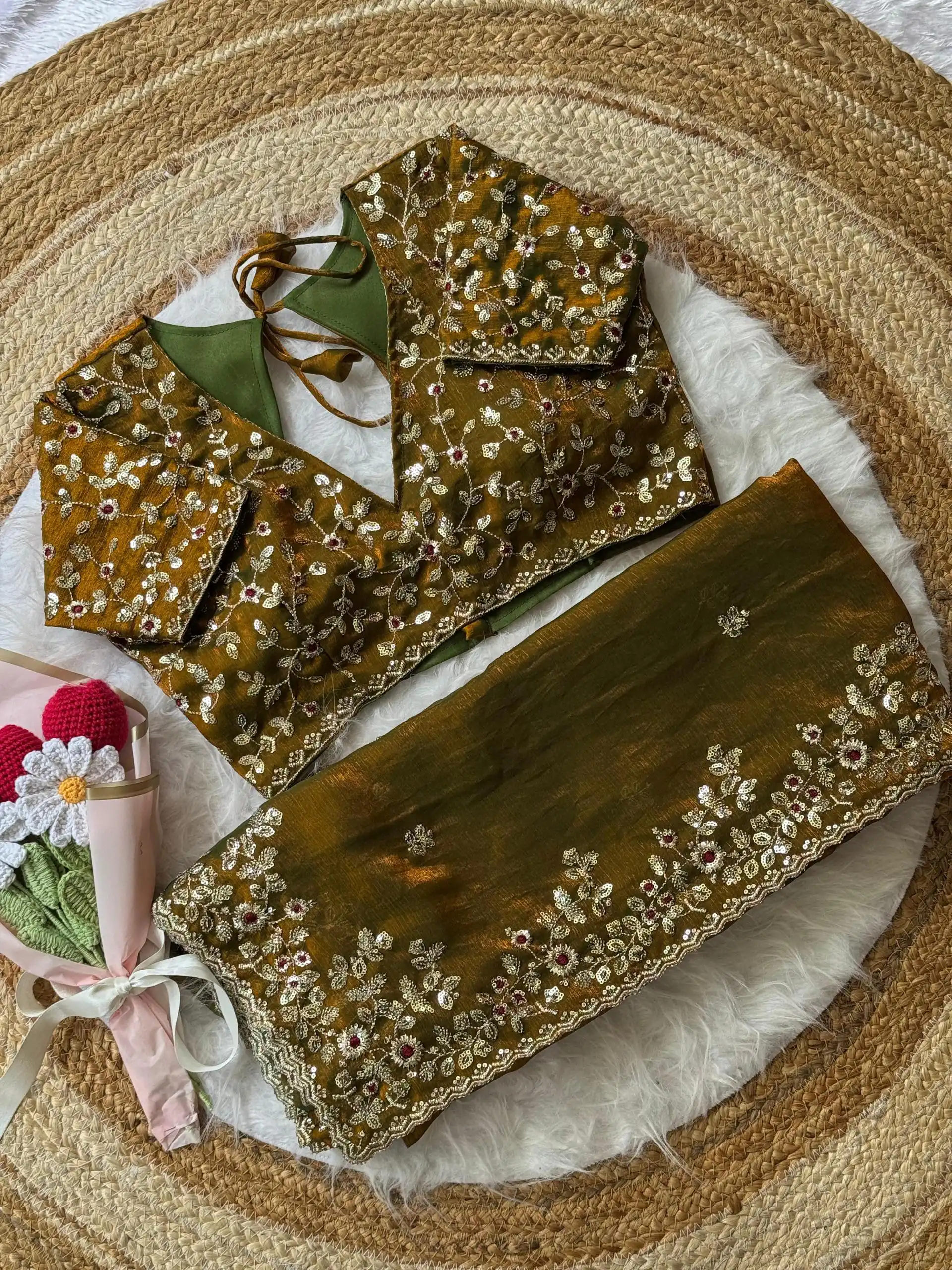 Gold Fandy Chiffon Embroidery Work Saree | Sarees, Bollywood Sarees, Creative Sarees, Designer Sarees, Embroidered Sarees, Ethnic Saree, Modern Digital sarees, Party Wear Sarees