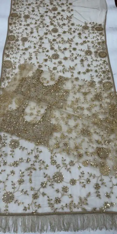 Gold Mono Net Embroidery Print Saree | Sarees, Bollywood Sarees, Creative Sarees, Designer Sarees, Embroidered Sarees, Ethnic Saree, Modern Digital sarees, Party Wear Sarees