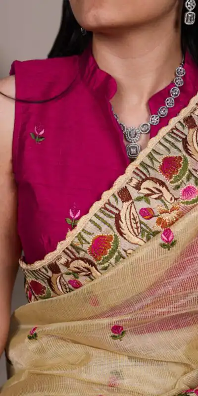 Gold Zari Kota Tissue Embroidery Zari Work Saree | Sarees, Bollywood Sarees, Creative Sarees, Designer Sarees, Embroidered Sarees, Ethnic Saree, Modern Digital sarees, Party Wear Sarees