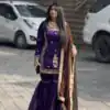 Graceful Purple Zimmy Silk Embroider Work Salwar Suit | Jump Suits, Salwar suit, Casual Suits, Creative suits, Designer Suits, Palazzo Suits, Party Wear Suits, Patiala Suits, Straight Suits