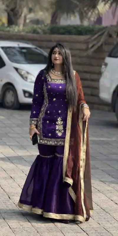 Graceful Purple Zimmy Silk Embroider Work Salwar Suit | Jump Suits, Salwar suit, Casual Suits, Creative suits, Designer Suits, Palazzo Suits, Party Wear Suits, Patiala Suits, Straight Suits