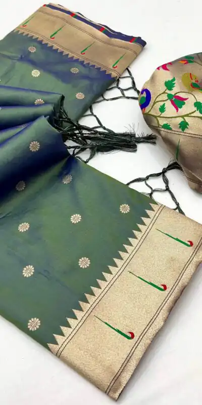 Green A Pethani Silk Lace Zari Work Saree | Sarees, Bollywood Sarees, Creative Sarees, Designer Sarees, Embroidered Sarees, Ethnic Saree, Modern Digital sarees, Party Wear Sarees