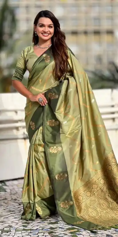 Green Banarasi Silk Weaving Zari Work Saree | Sarees, Bollywood Sarees, Creative Sarees, Designer Sarees, Embroidered Sarees, Ethnic Saree, Modern Digital sarees, Party Wear Sarees