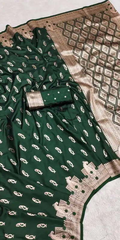 Green Banarasi Silk Zari Weaving Saree | Sarees, Bollywood Sarees, Creative Sarees, Designer Sarees, Embroidered Sarees, Ethnic Saree, Modern Digital sarees, Party Wear Sarees