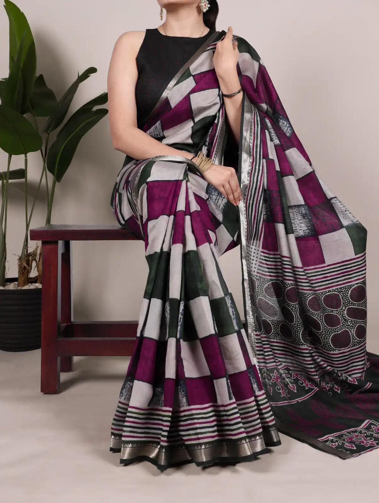 Green Chanderi Printed Saree | Sarees, Bollywood Sarees, Creative Sarees, Designer Sarees, Embroidered Sarees, Ethnic Saree, Modern Digital sarees, Party Wear Sarees