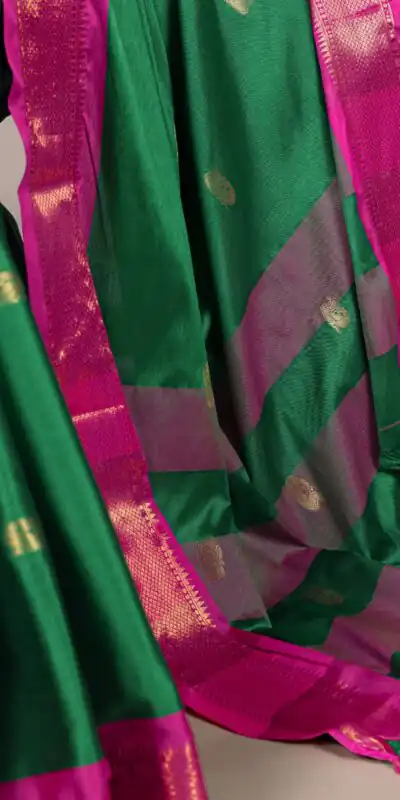 Green Cotton Paithani Saree | Sarees, Bollywood Sarees, Creative Sarees, Designer Sarees, Embroidered Sarees, Ethnic Saree, Modern Digital sarees, Party Wear Sarees
