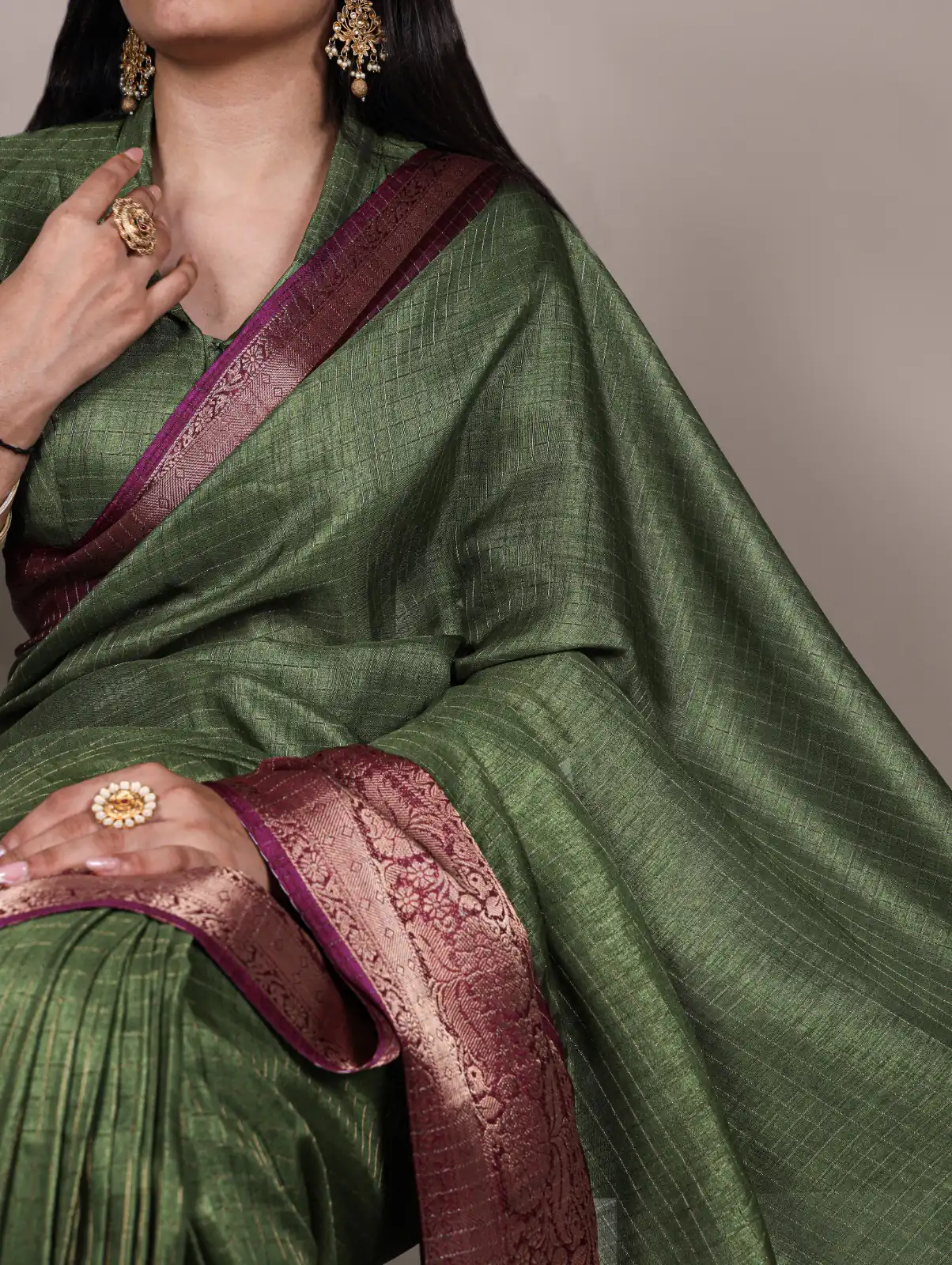 Green Dola Chex Zari Work Saree | Sarees, Bollywood Sarees, Creative Sarees, Designer Sarees, Embroidered Sarees, Ethnic Saree, Modern Digital sarees, Party Wear Sarees