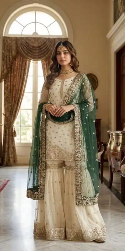 Green Fendy Silk Embroider Work Salwar Suit | Jump Suits, Salwar suit, Casual Suits, Creative suits, Designer Suits, Palazzo Suits, Party Wear Suits, Patiala Suits, Straight Suits