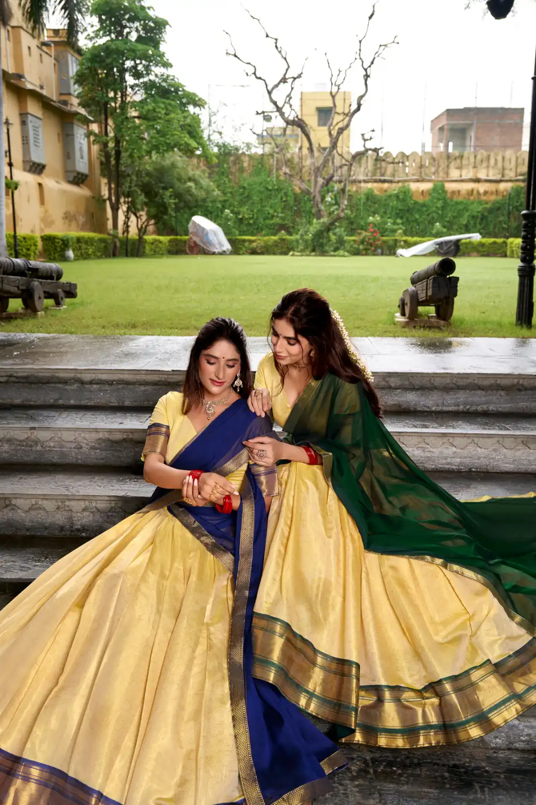 Green Kanchipuram Zari Lace Work Lehenga Choli | Lehenga, Bollywood Lehenga, Creative Lehenga, Designer Lehenga, Embroidered Lehenga, Party Wear Lehenga