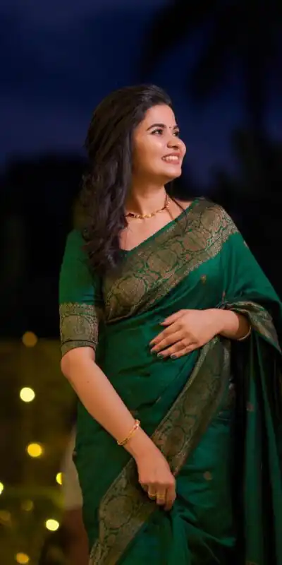 Green Lichi Silk Jacquard Work All Over Saree | Sarees, Bollywood Sarees, Creative Sarees, Designer Sarees, Embroidered Sarees, Ethnic Saree, Modern Digital sarees, Party Wear Sarees