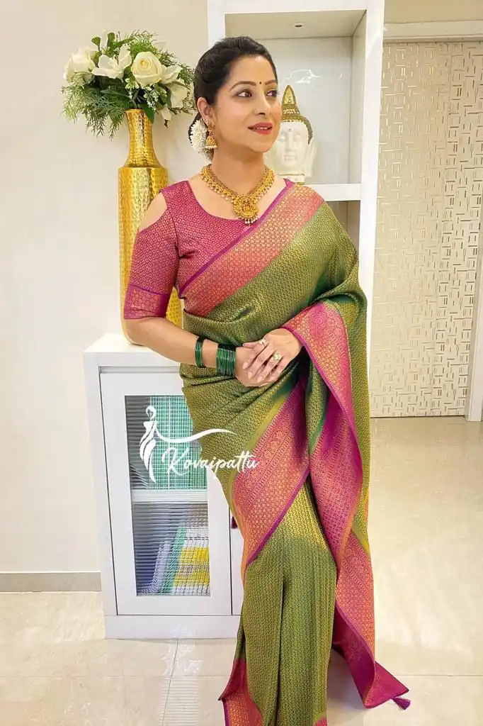 Green Lichi Silk Lace Border Work Saree | Sarees, Bollywood Sarees, Creative Sarees, Designer Sarees, Embroidered Sarees, Ethnic Saree, Modern Digital sarees, Party Wear Sarees