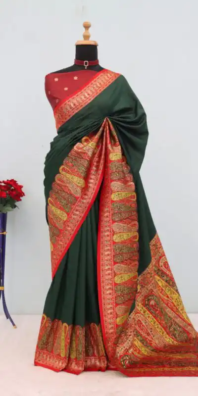 Green Paithani Silk Woven Motifs Work Saree | Sarees, Bollywood Sarees, Creative Sarees, Designer Sarees, Embroidered Sarees, Ethnic Saree, Modern Digital sarees, Party Wear Sarees