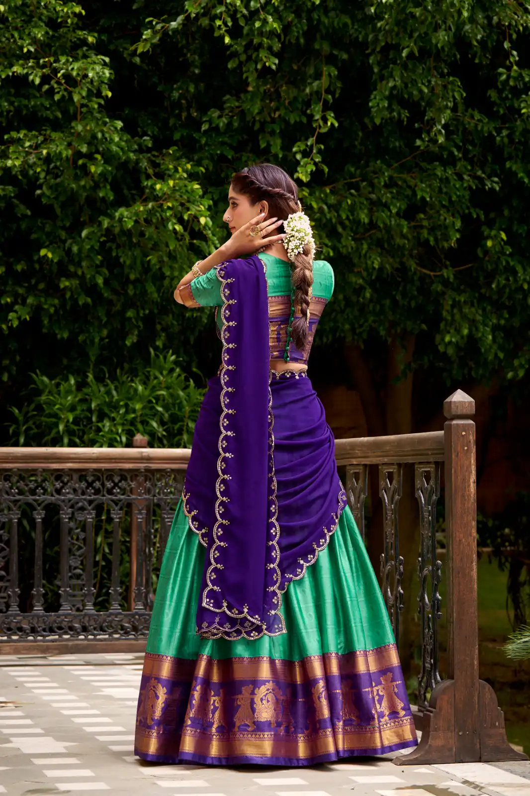 Green Poly Cotton Embroidery Zari Work Lehenga Choli | Lehenga, Bollywood Lehenga, Creative Lehenga, Designer Lehenga, Embroidered Lehenga, Party Wear Lehenga