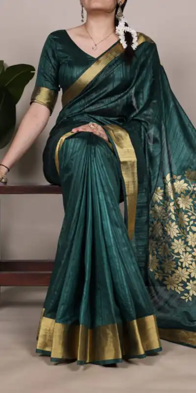 Green Raw Silk Zari Weaving Saree | Sarees, Bollywood Sarees, Creative Sarees, Designer Sarees, Embroidered Sarees, Ethnic Saree, Modern Digital sarees, Party Wear Sarees