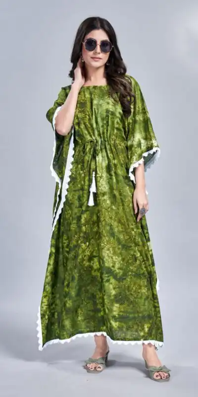 Green Rayon Slab Center Belt Kaftan Suit | Jump Suits, Salwar suit, Casual Suits, Creative suits, Designer Suits, Palazzo Suits, Party Wear Suits, Patiala Suits, Straight Suits