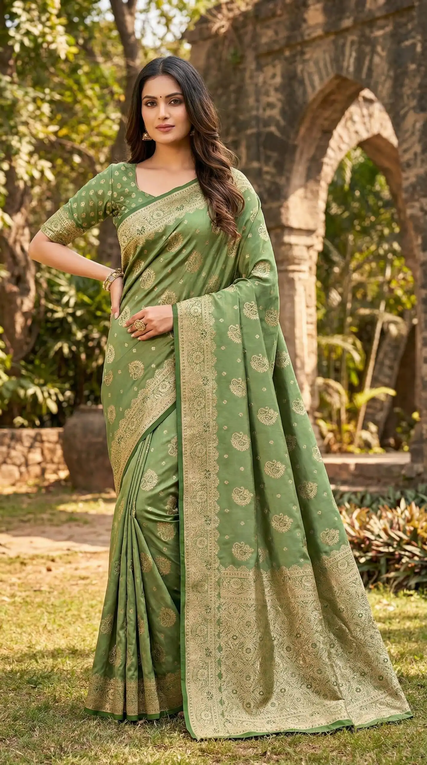 Green Satin Silk Lace Zari Work Saree | Sarees, Bollywood Sarees, Creative Sarees, Designer Sarees, Embroidered Sarees, Ethnic Saree, Modern Digital sarees, Party Wear Sarees