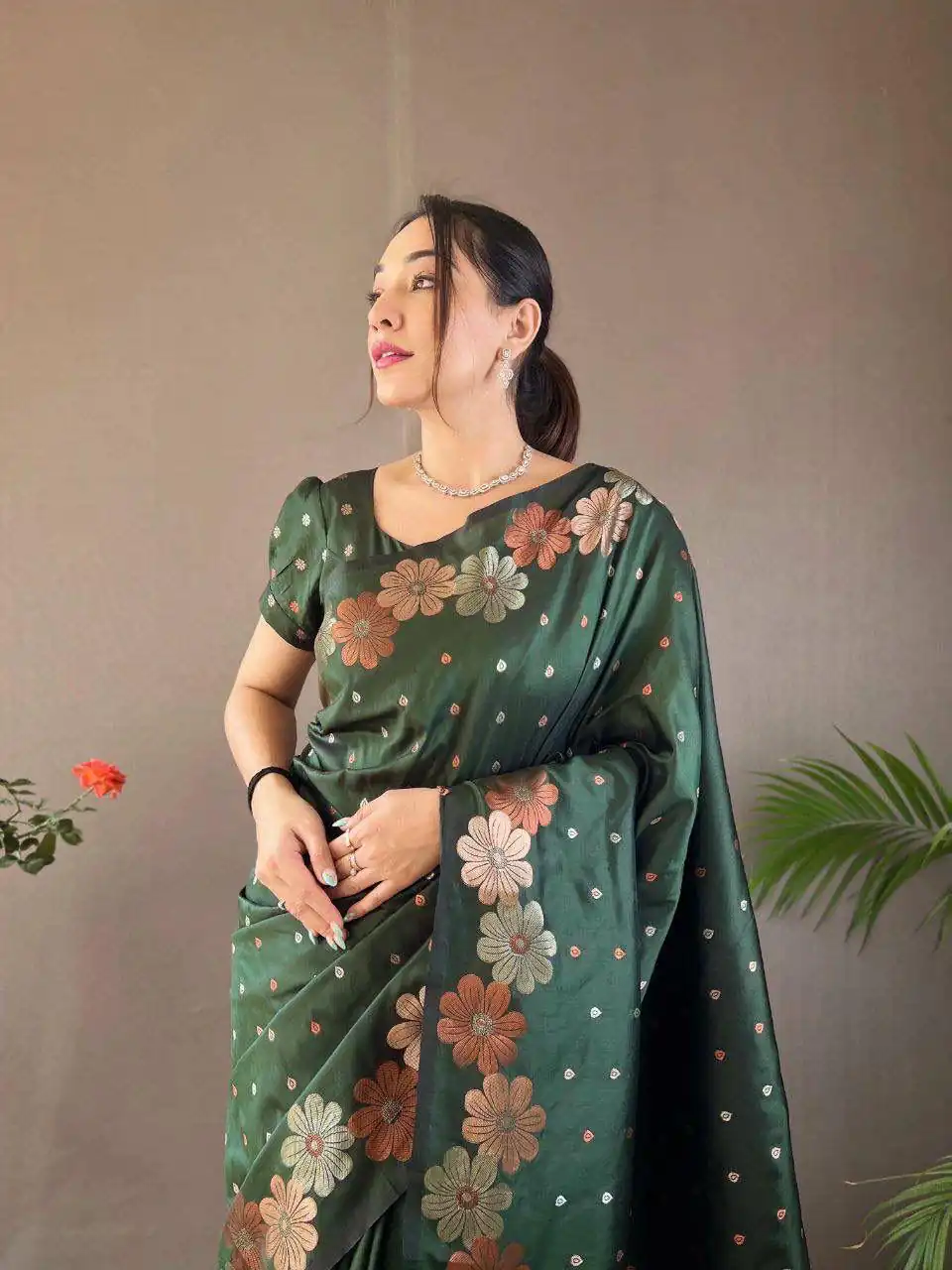 Green Soft Lichi Silk Cloth With Lace Saree | Sarees, Bollywood Sarees, Creative Sarees, Designer Sarees, Embroidered Sarees, Ethnic Saree, Modern Digital sarees, Party Wear Sarees