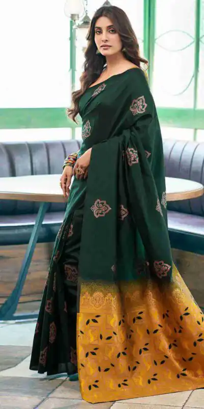 Green Soft Lichi Silk Lace Border Work Saree | Sarees, Bollywood Sarees, Creative Sarees, Designer Sarees, Embroidered Sarees, Ethnic Saree, Modern Digital sarees, Party Wear Sarees