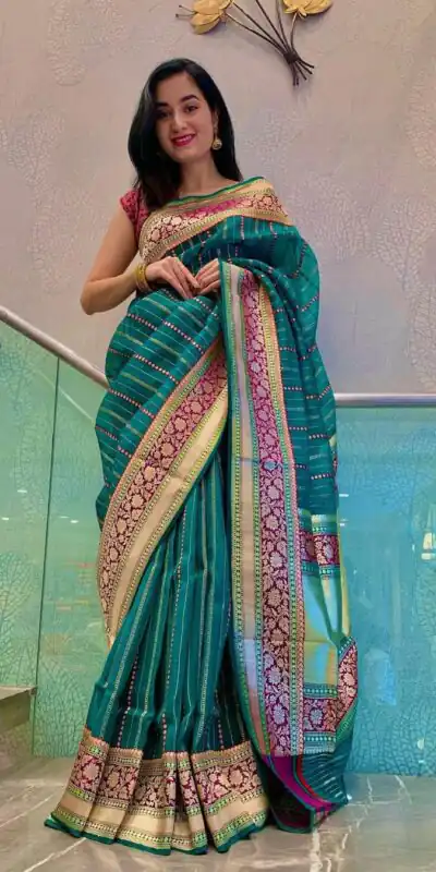 Green Soft Lichi Silk Rich Pallu Saree | Sarees, Bollywood Sarees, Creative Sarees, Designer Sarees, Embroidered Sarees, Ethnic Saree, Modern Digital sarees, Party Wear Sarees