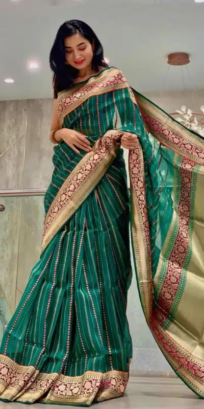 Green Soft Lichi Silk Rich Pallu Saree | Sarees, Bollywood Sarees, Creative Sarees, Designer Sarees, Embroidered Sarees, Ethnic Saree, Modern Digital sarees, Party Wear Sarees
