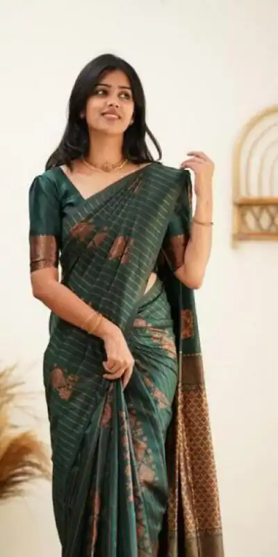 Green Soft Lichi Silk With Lace Work Saree | Sarees, Bollywood Sarees, Creative Sarees, Designer Sarees, Embroidered Sarees, Ethnic Saree, Modern Digital sarees, Party Wear Sarees
