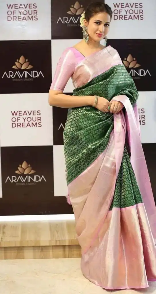 Green Soft Litchi Silk Jacquard Saree | Sarees, Bollywood Sarees, Creative Sarees, Designer Sarees, Embroidered Sarees, Ethnic Saree, Modern Digital sarees, Party Wear Sarees