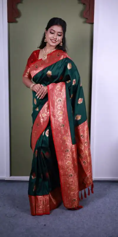 Green Soft Paithani Silk Zari Work Lace Saree | Sarees, Bollywood Sarees, Creative Sarees, Designer Sarees, Embroidered Sarees, Ethnic Saree, Modern Digital sarees, Party Wear Sarees
