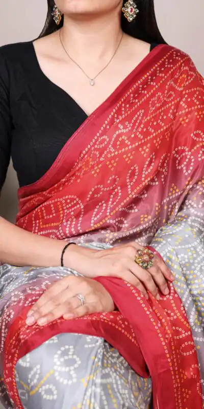 Grey Gaji Silk Patola Print Lagadi Patta Saree | Sarees, Bollywood Sarees, Creative Sarees, Designer Sarees, Embroidered Sarees, Ethnic Saree, Modern Digital sarees, Party Wear Sarees