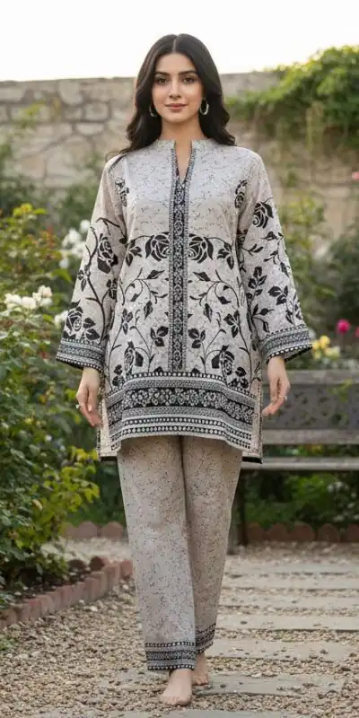 Grey Linen Cotton Turkish Style Kurti | Kurti, Bollywood Kurti, Creative Kurtis, Designer Kurti, Party Wear Kurti, Selfie Kurti