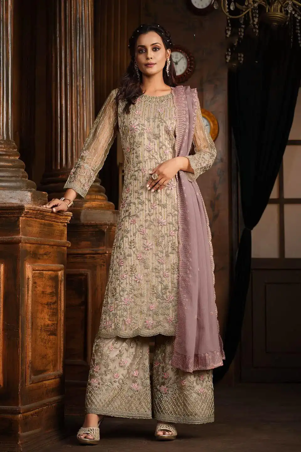 Grey Net With Coding Sequence Work Salwar Suit | Jump Suits, Salwar suit, Casual Suits, Creative suits, Designer Suits, Palazzo Suits, Party Wear Suits, Patiala Suits, Straight Suits