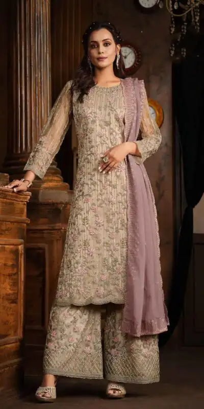 Grey Net With Coding Sequence Work Salwar Suit | Jump Suits, Salwar suit, Casual Suits, Creative suits, Designer Suits, Palazzo Suits, Party Wear Suits, Patiala Suits, Straight Suits