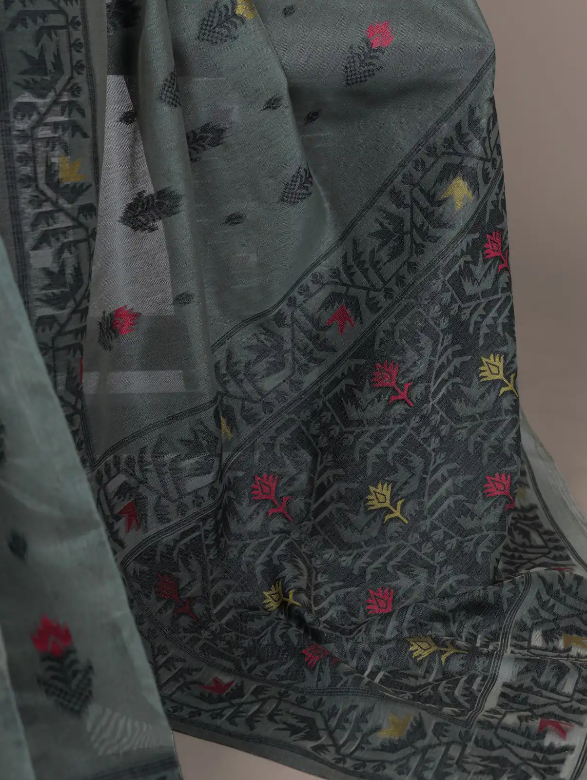 Grey Poly Cotton Thread Weaving Work Saree | Sarees, Bollywood Sarees, Creative Sarees, Designer Sarees, Embroidered Sarees, Ethnic Saree, Modern Digital sarees, Party Wear Sarees