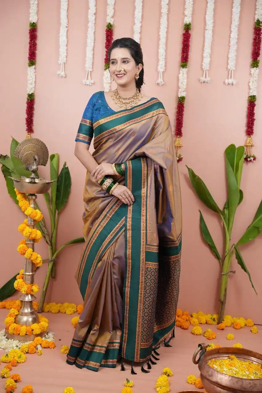 Grey Silk Paithni Weaving Zari Work Saree | Sarees, Bollywood Sarees, Creative Sarees, Designer Sarees, Embroidered Sarees, Ethnic Saree, Modern Digital sarees, Party Wear Sarees