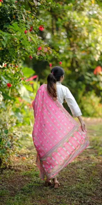 Half White Roman Silk With Pink Dupatta Coding Work Salwar Suit | Jump Suits, Salwar suit, Casual Suits, Creative suits, Designer Suits, Palazzo Suits, Party Wear Suits, Patiala Suits, Straight Suits