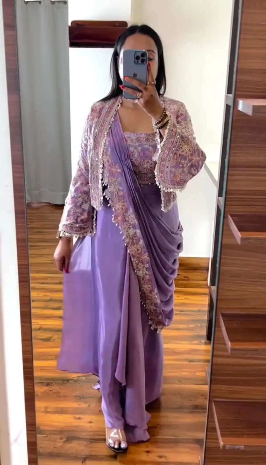 Lavender Chinon Embroidery Lace Work Saree | Sarees, Bollywood Sarees, Creative Sarees, Designer Sarees, Embroidered Sarees, Ethnic Saree, Modern Digital sarees, Party Wear Sarees