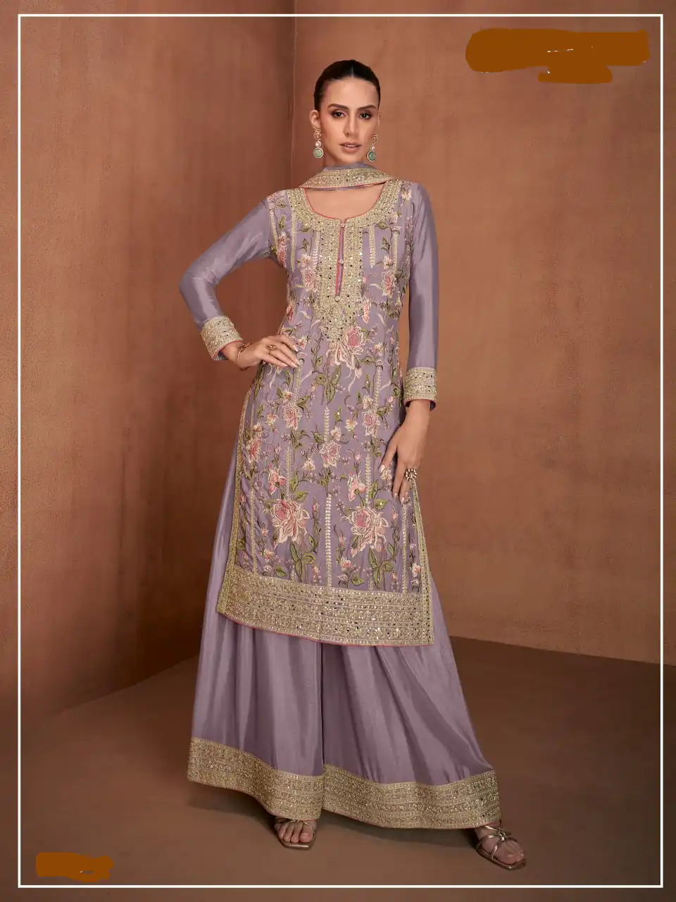 Lavender Chinon Embroidery Work Salwar Suit | Jump Suits, Salwar suit, Casual Suits, Creative suits, Designer Suits, Palazzo Suits, Party Wear Suits, Patiala Suits, Straight Suits