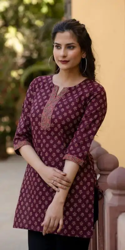 Lavender Cotton Printed Kurti | Kurti, Bollywood Kurti, Creative Kurtis, Designer Kurti, Party Wear Kurti, Selfie Kurti