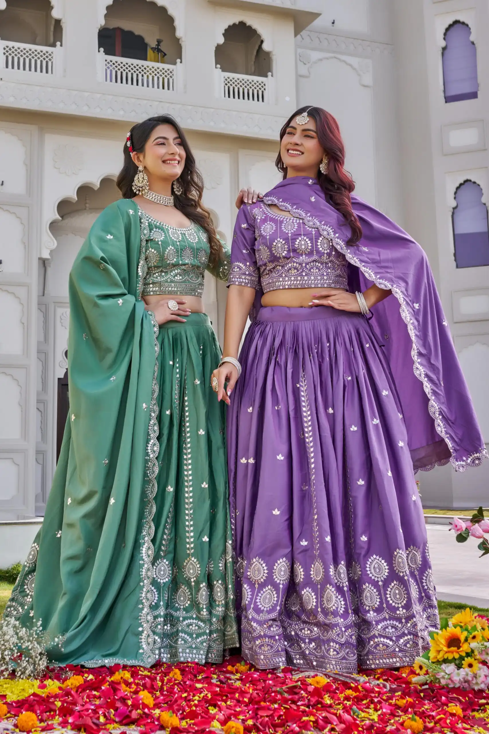 Lavender Crap Silk Embroidery Work Lehenga Choli | Lehenga, Bollywood Lehenga, Creative Lehenga, Designer Lehenga, Embroidered Lehenga, Party Wear Lehenga