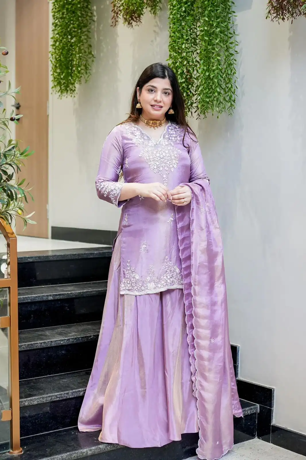 Lavender Fendy Embroidery Work Salwar Suit | Jump Suits, Salwar suit, Casual Suits, Creative suits, Designer Suits, Palazzo Suits, Party Wear Suits, Patiala Suits, Straight Suits